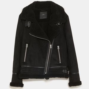 ZARA Contrasting faux suede jacket❤️